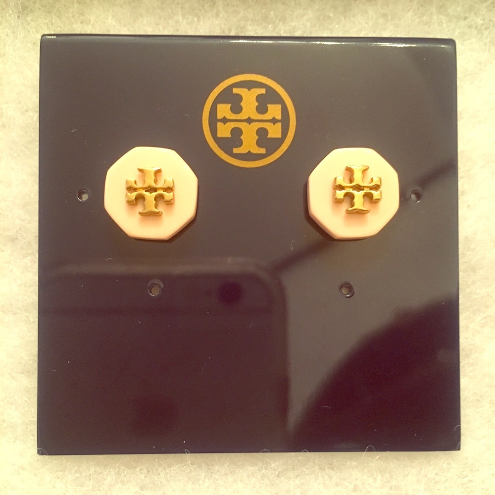 Tory Burch logo stud earrings